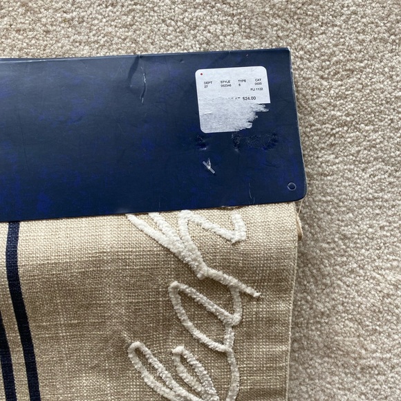 Blue and Beige Hanukkah Holiday Table Runner - Picture 3 of 6